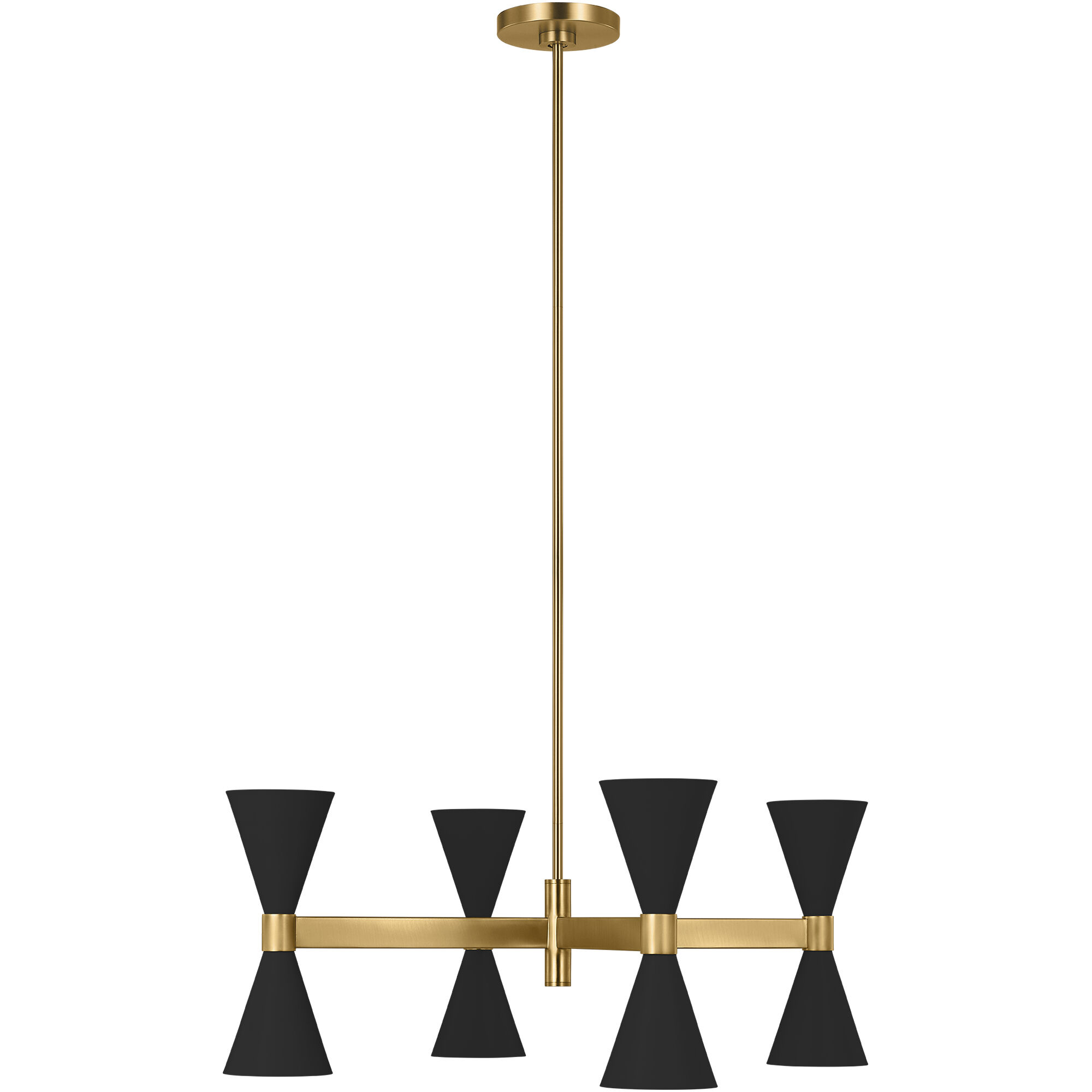 AERIN Albertine 8 Light 48 inch Midnight Black Chandelier Ceiling Light