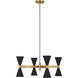 AERIN Albertine 8 Light 48 inch Midnight Black Chandelier Ceiling Light