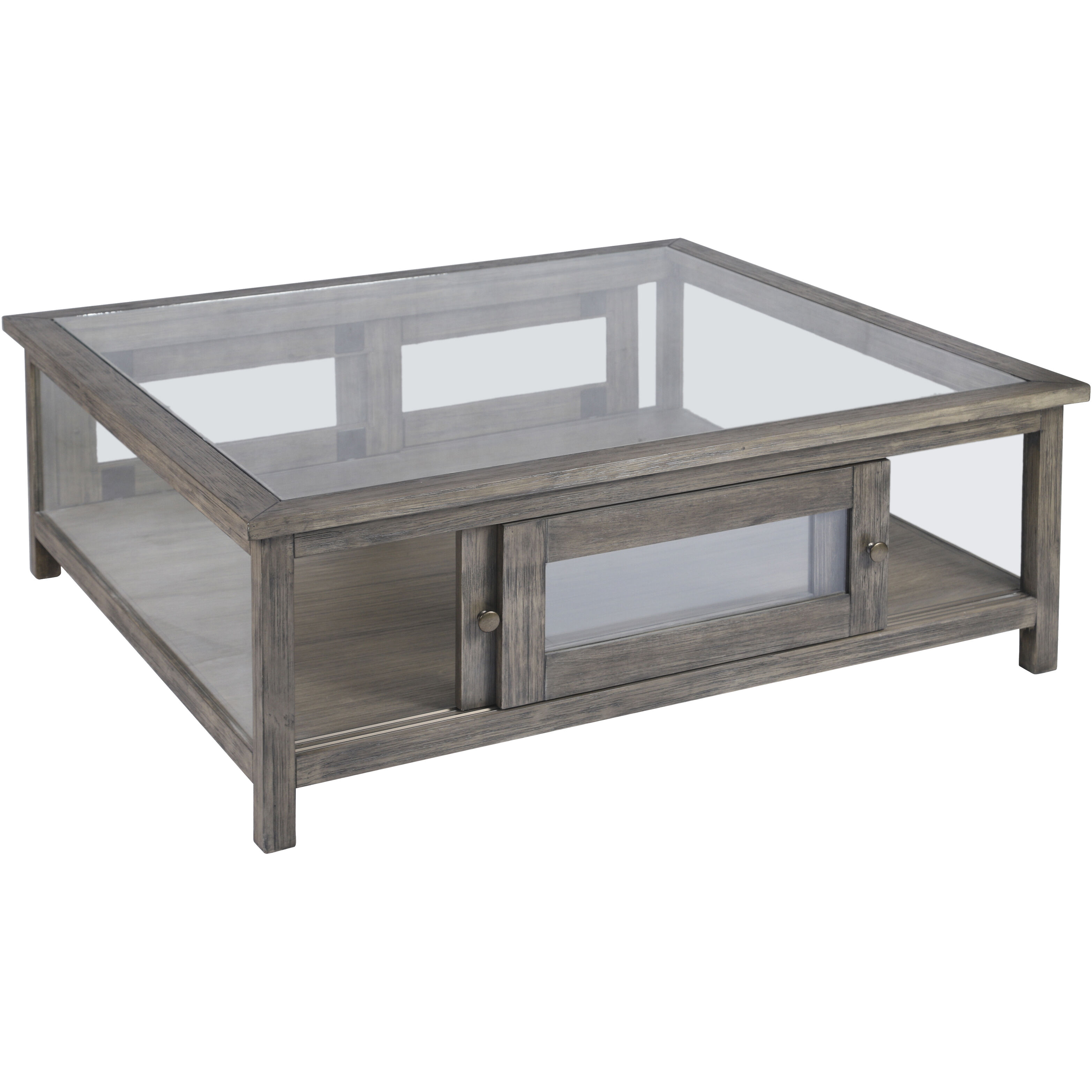 Ostendo 48 X 48 inch Graywash with Clear Coffee Table