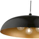 Amador 3 Light 24 inch Shiny Black with Polished Chrome Accents Pendant Ceiling Light, Large