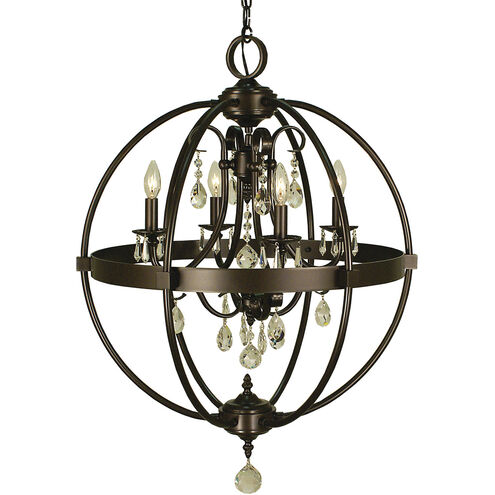 Compass 4 Light 21 inch Mahogany Bronze Dining Chandelier Ceiling Light