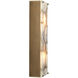 Adeline 2 Light 5.5 inch Agate & Antique Brass Wall Sconce Wall Light, Rectangle