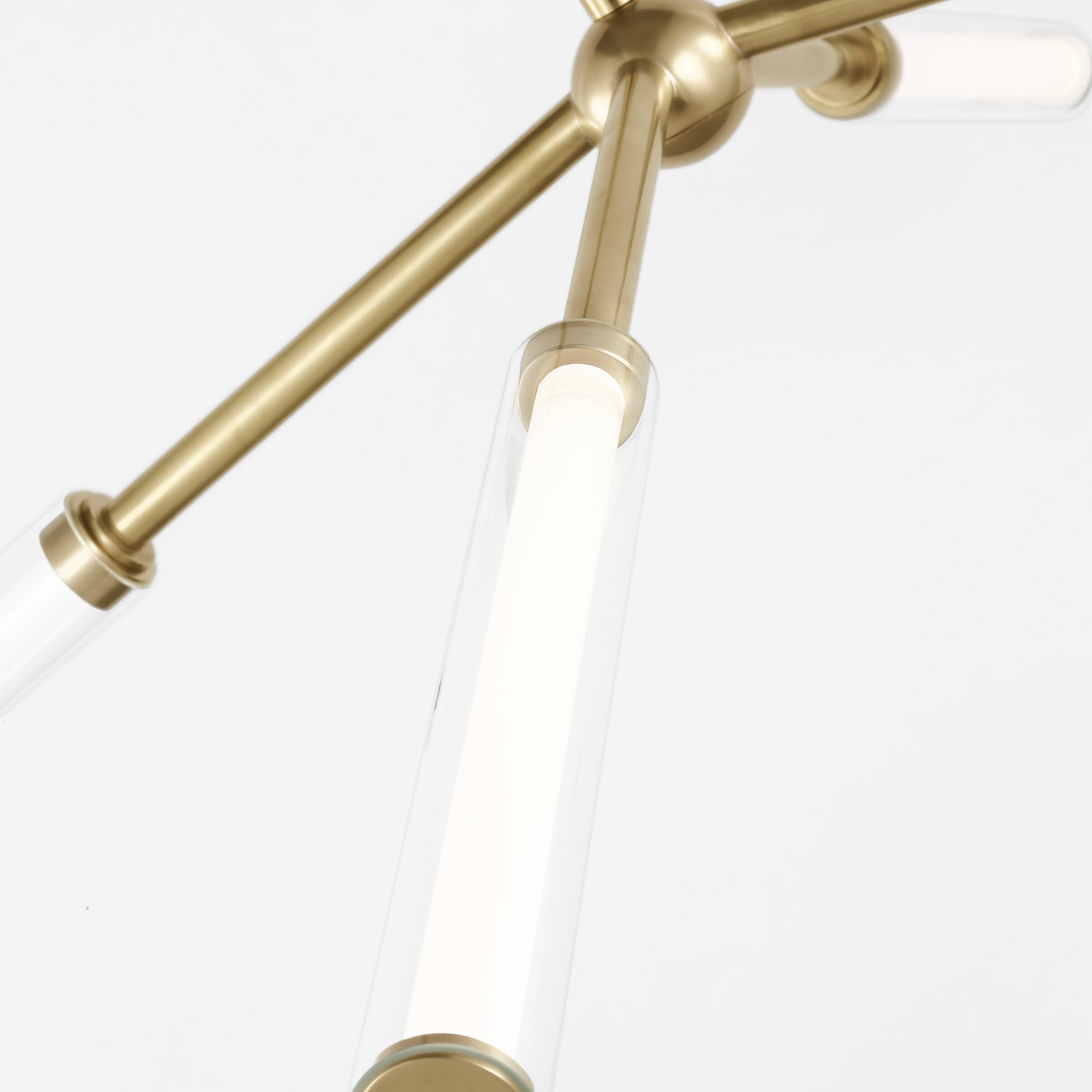 Sean Lavin Poza LED 40 inch Hand-Rubbed Antique Brass Chandelier Ceiling Light