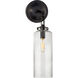 Thomas O'Brien Katie3 1 Light 5.25 inch Bronze Cylinder Bath Sconce Wall Light in Seeded Glass, Small