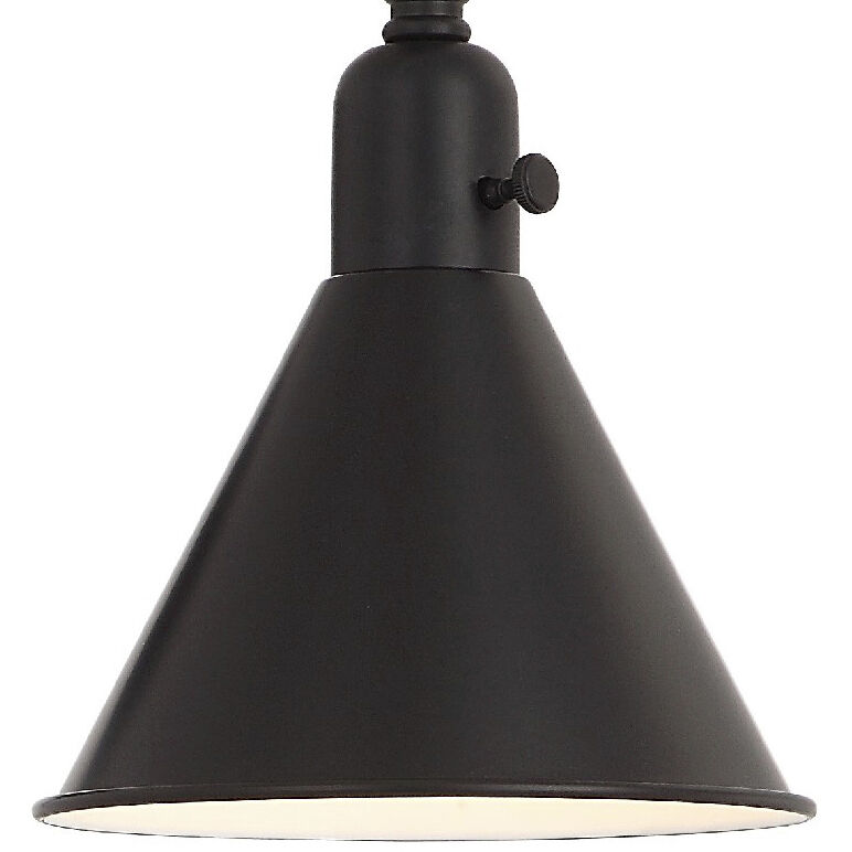 Morgan 24 inch 60.00 watt Matte Black Task Sconce Wall Light