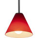Martini 1 Light 7.25 inch Oil Rubbed Bronze Pendant Ceiling Light in Red