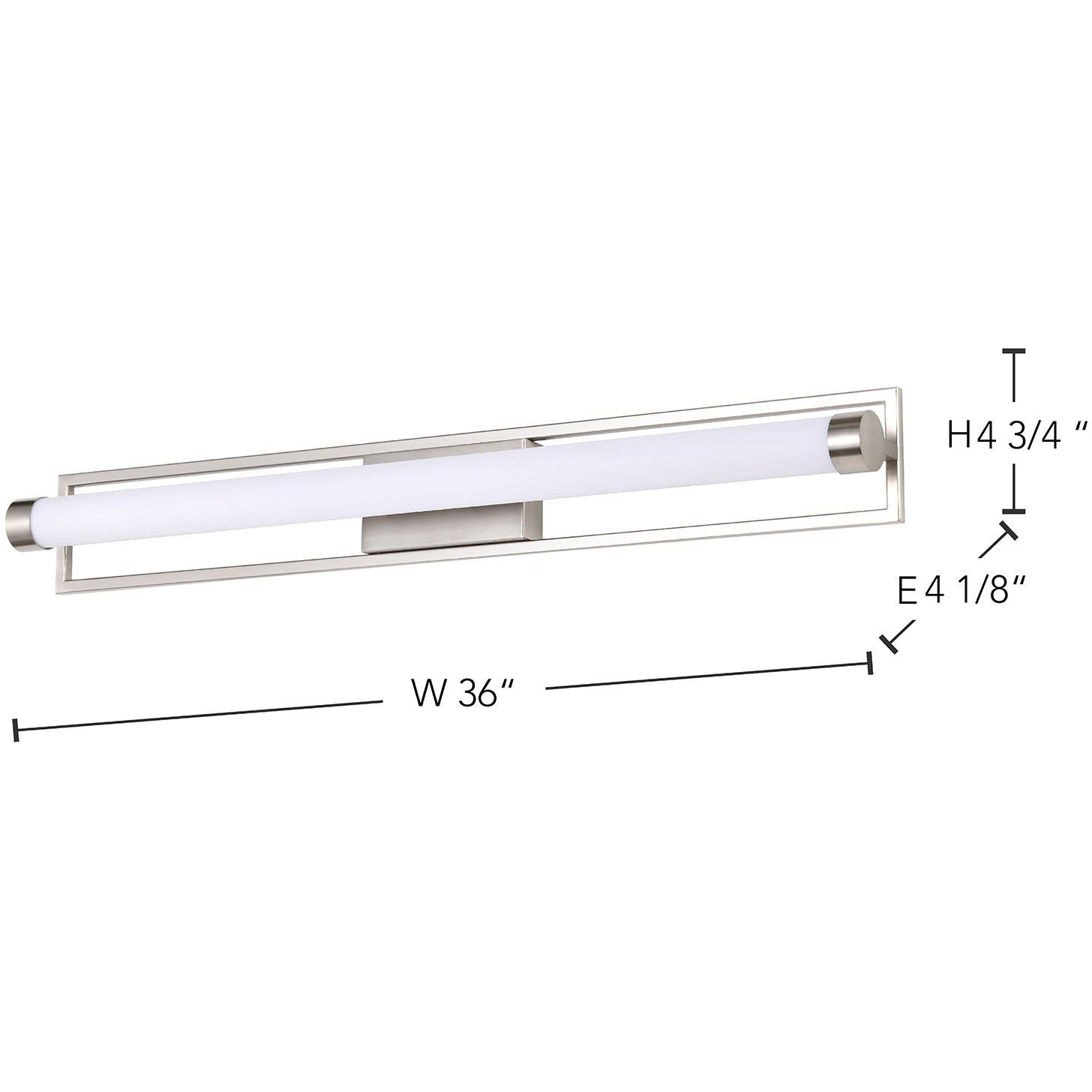 Canal LED 36 inch Brushed Nickel Bath Vanity Light Wall Light