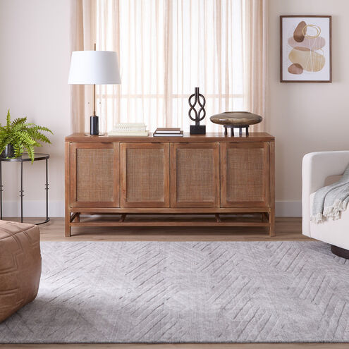 Pari 90 X 63 inch Neutral Rug in 5 x 7