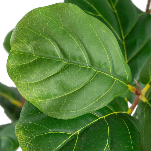 Potted Fiddle Leaf Tree Napoleon Bronze with Distressed Gold Leaf Faux Fiddle Leaf Tree