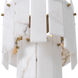 Acevedo 4 Light 12.99 inch Alabaster with Antique Brass Chandelier Ceiling Light