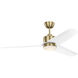 Colgin 56 inch Satin Brass with Matte White ABS Blades Ceiling Fan