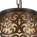 Nicole 1 Light 9 inch Brushed Chocolate Drum Shade Mini Pendant Ceiling Light