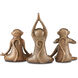 Zen Monkey 12 X 9 inch Sculptures, Set of 3