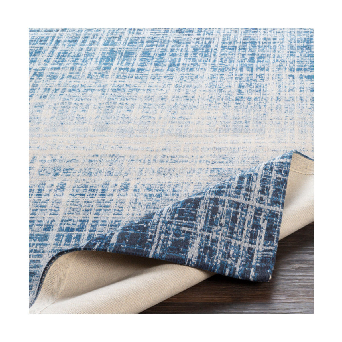 Amsterdam 90 X 60 inch Dark Blue/Pale Blue/Beige/Ink Rugs, Rectangle