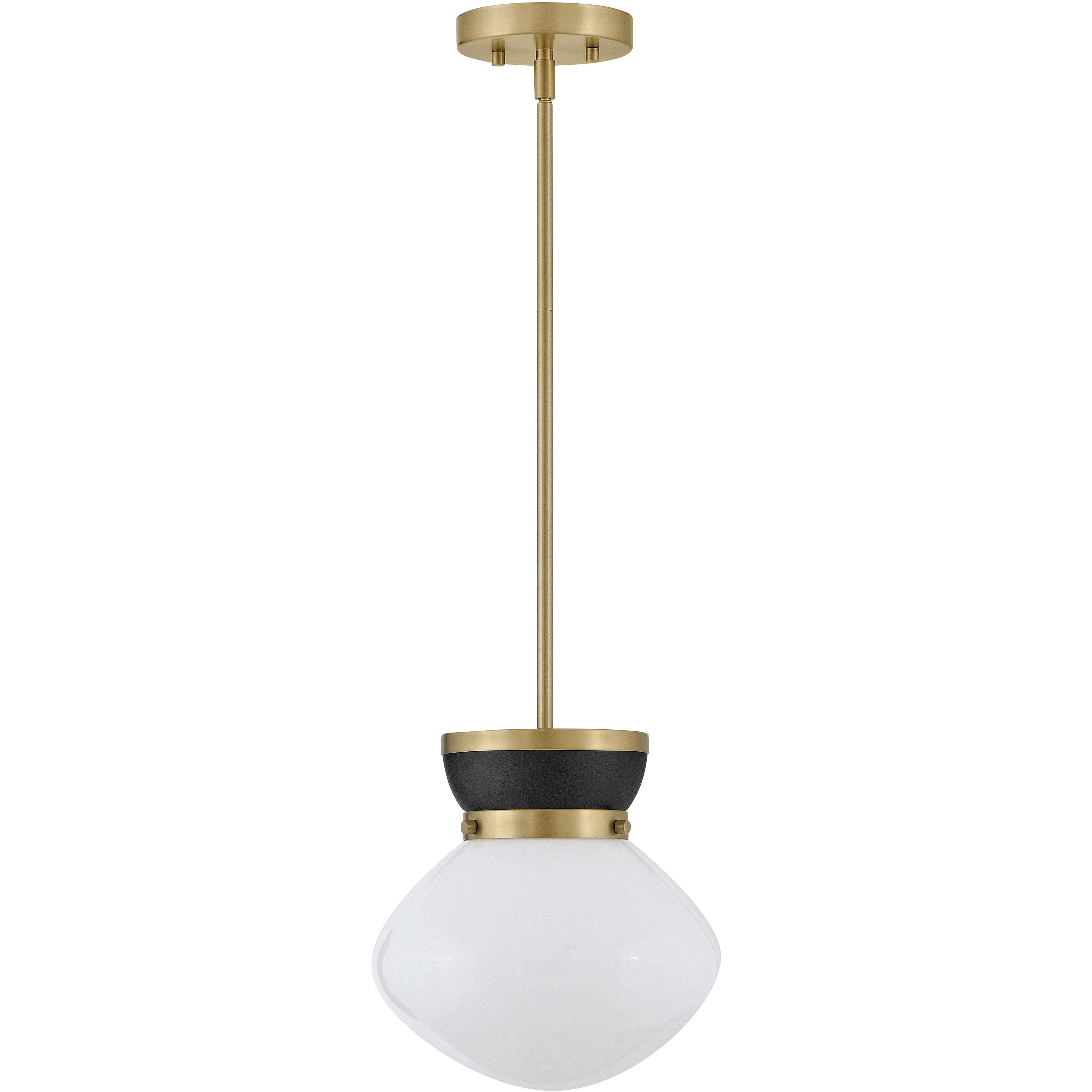 Lucy 1 Light 10 inch Black with Lacquered Brass Pendant Ceiling Light