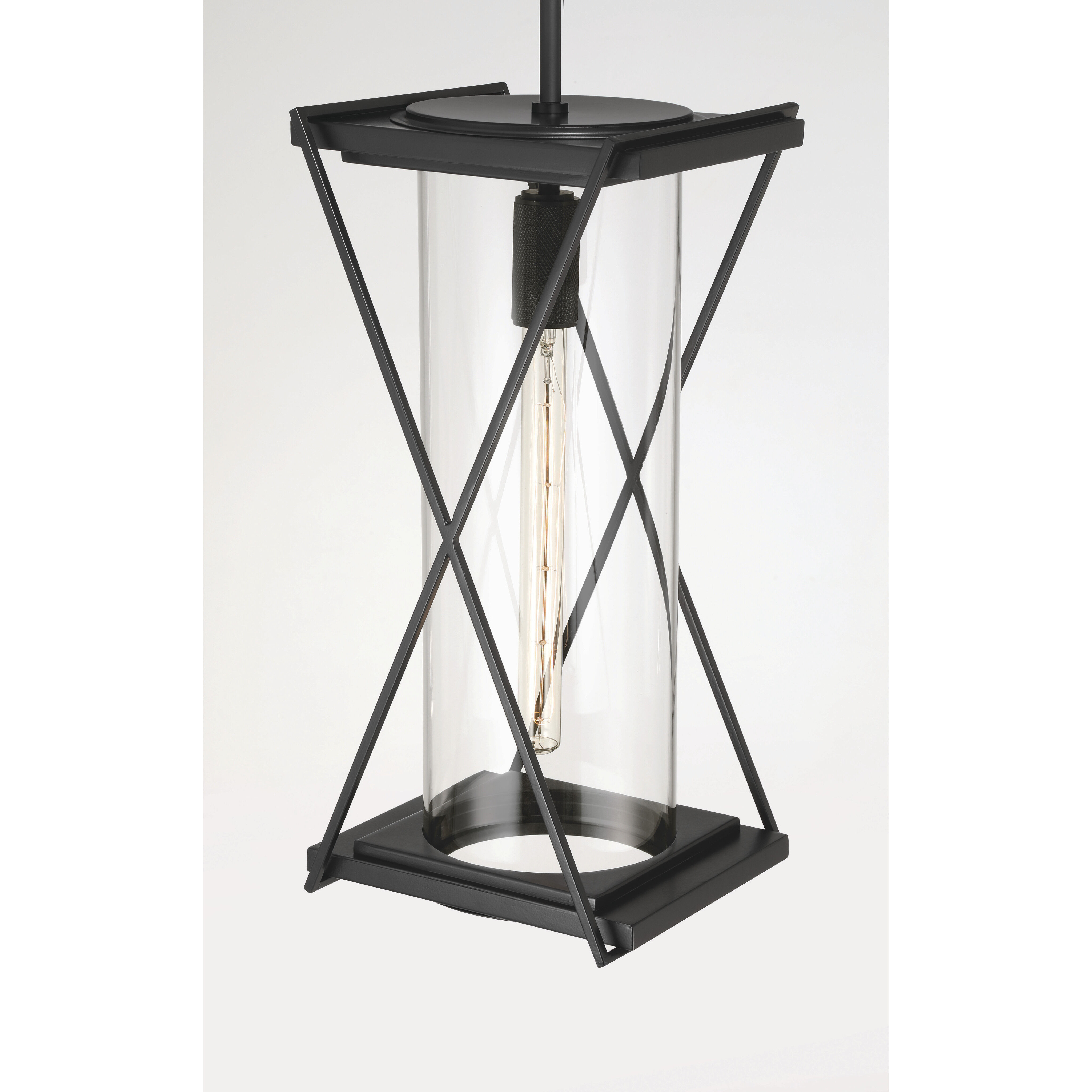Rockhill 1 Light 9.5 inch Dark Matte Black Outdoor Pendant
