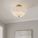 Whitecap 4 Light 15.5 inch Brushed Gold Semi-Flush Mount Ceiling Light