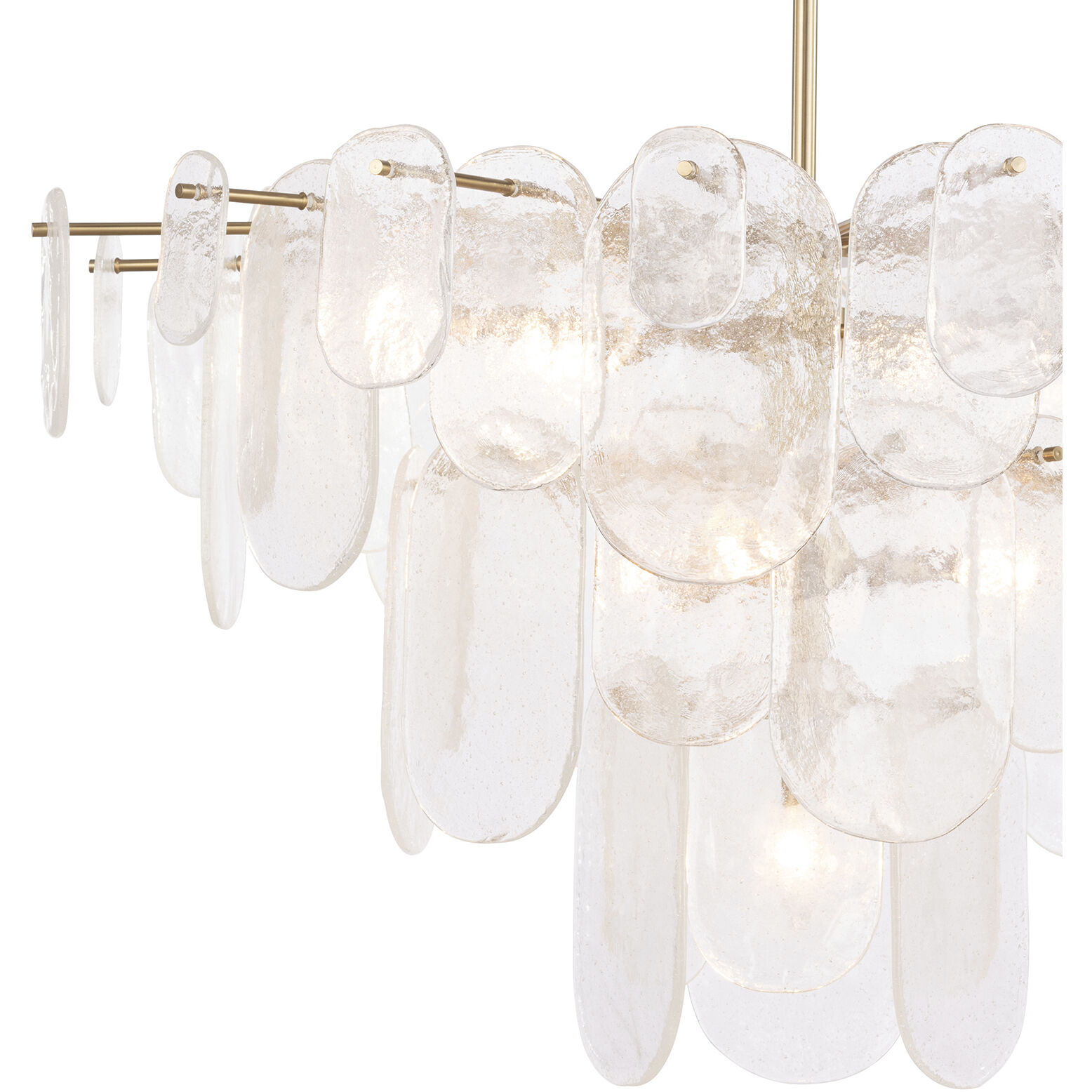 Echo 10 Light 37.5 inch Natural Brass Chandelier Ceiling Light