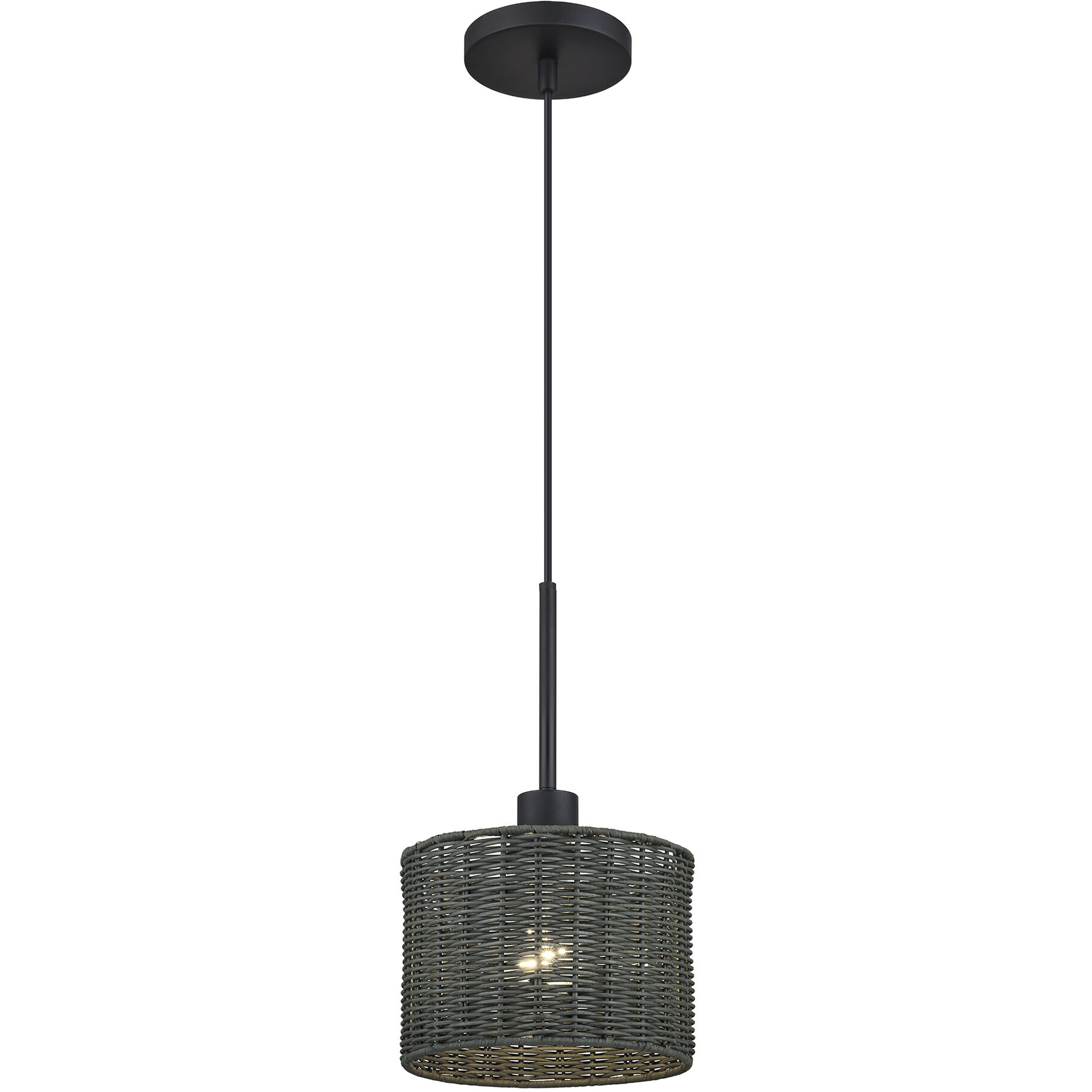 Weavington 1 Light 8.5 inch Black Mini Pendant Ceiling Light