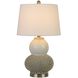 Aigio 24 inch 100 watt Grey Crackle Table Lamp Portable Light, Pair