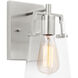Drew & Jonathan Crofton 1 Light 5.25 inch Brushed Steel Sconce Wall Light