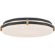 Arclume LED 18.75 inch Dark Matte Black and Legacy Brass Flush Mount Ceiling Light
