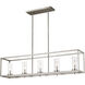 Sean Lavin Zire 5 Light 48 inch Brushed Nickel Island Pendant Ceiling Light