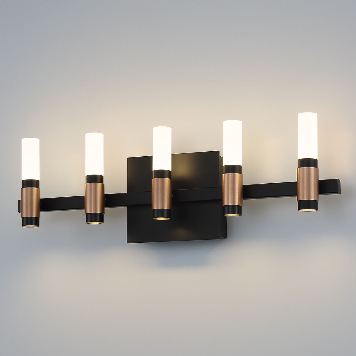 Albany LED 20 inch Brass and Black Vanity Light Wall Light