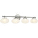 Barrow 4 Light 33.75 inch Satin Nickel Bathroom Vanity Light Wall Light