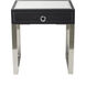 Anita 48 X 16 inch Black and Silver Console Tables and Stool