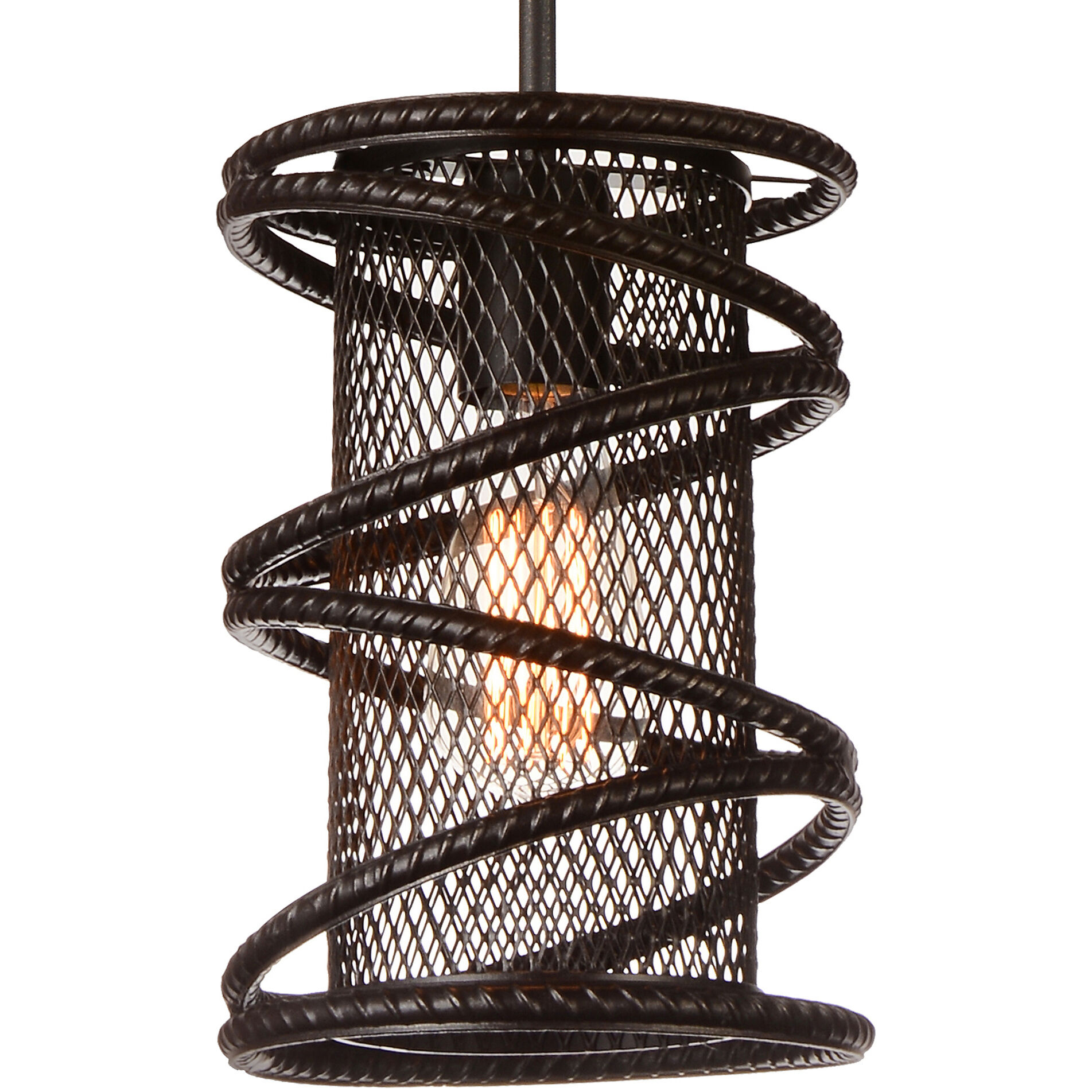 Darya 1 Light 7 inch Brown Down Mini Pendant Ceiling Light