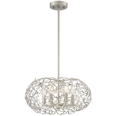 Helios 3 Light 18 inch Satin Nickel Pendant Ceiling Light