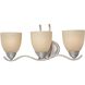 Triton 3 Light 21 inch Moonlight Silver Wall Lamp Wall Light