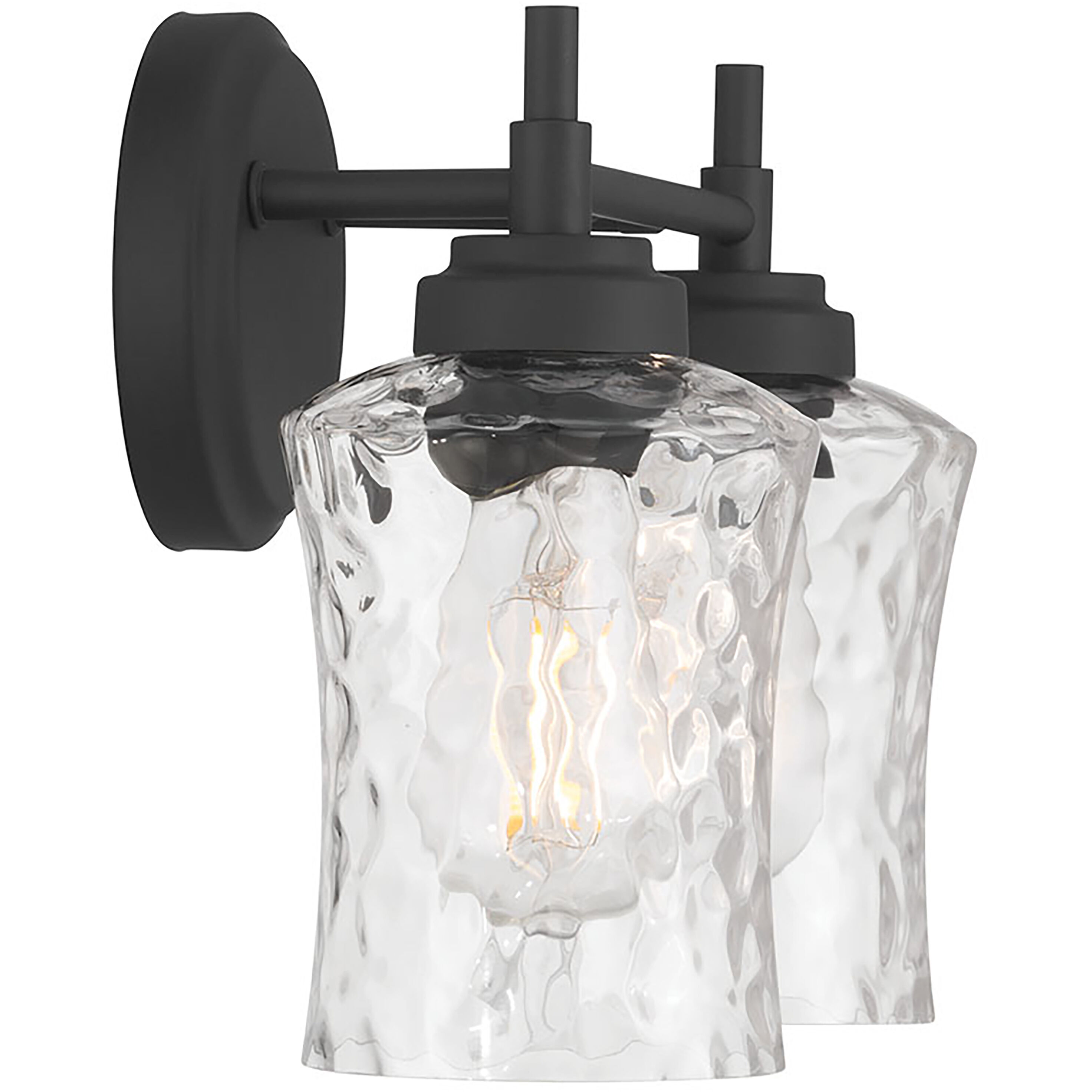 Clarvyn 2 Light 12.75 inch Matte Black Bathroom Vanity Light Wall Light