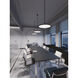 Edge Round 1 Light 15.68 inch Black Pendant Ceiling Light in 16 in, 120-277V
