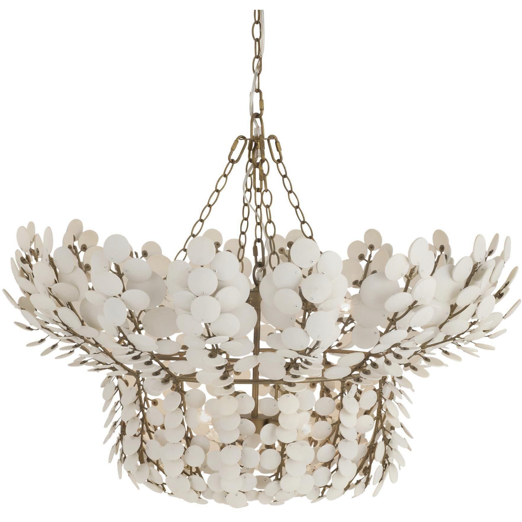 Bilal 8 Light 40 inch Antique Brass Chandelier Ceiling Light