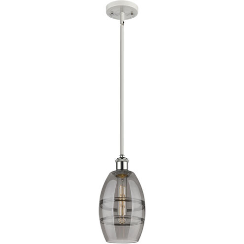 Ballston Vaz 1 Light 5.88 inch White Polished Chrome Stem Hung Mini Pendant Ceiling Light