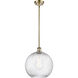 Ballston X-Large Twisted Swirl 1 Light 12 inch Antique Brass Pendant Ceiling Light in Incandescent, X-Large Athens, Twisted Swirl Glass, Ballston
