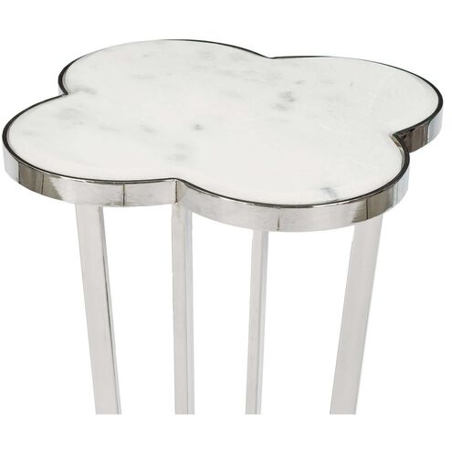 Clover 24 X 18.25 inch Polished Nickel Side Table