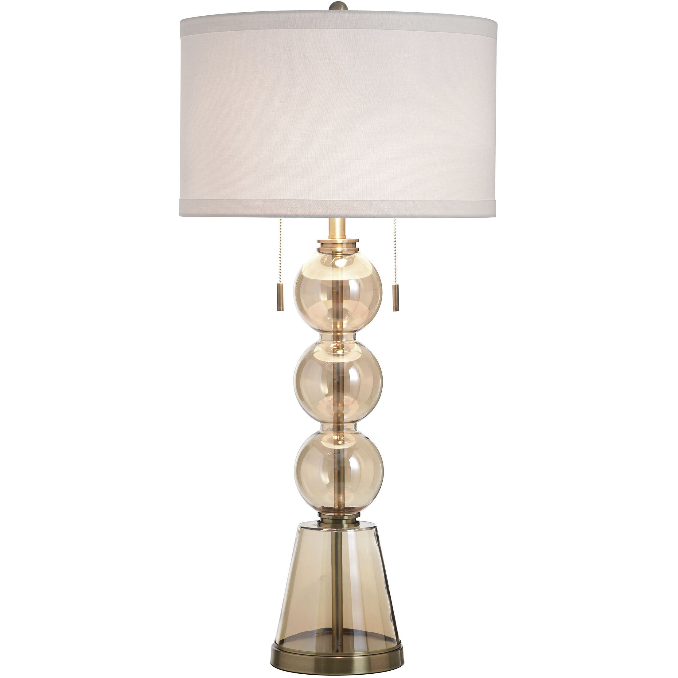 Cameron 37.5 inch 100 watt Cordon Gold and White Table Lamp Portable Light