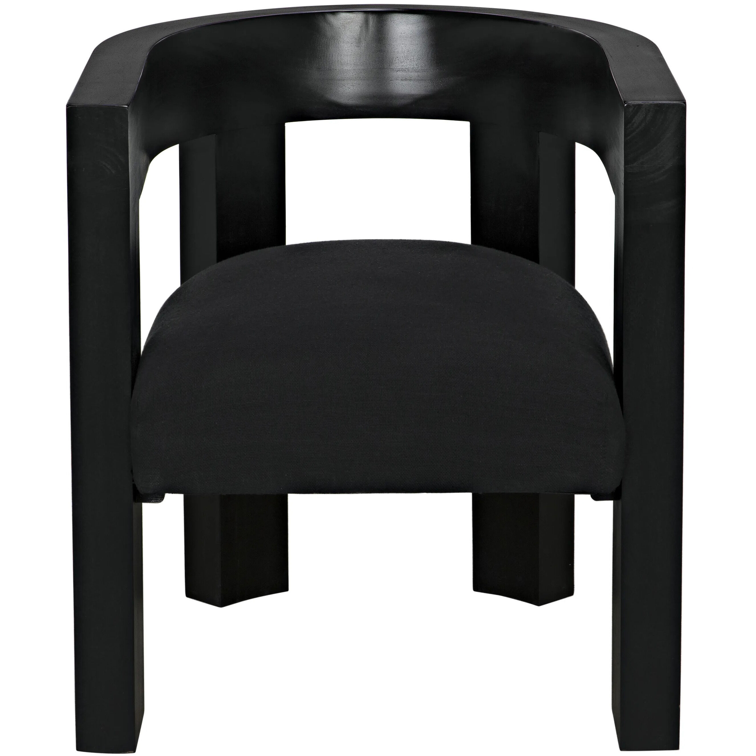 Eros Hand Rubbed Black Dining Chair
