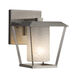 Fusion Outdoor Wall Sconce in Brushed Nickel, Incandescent, Weave Fusion