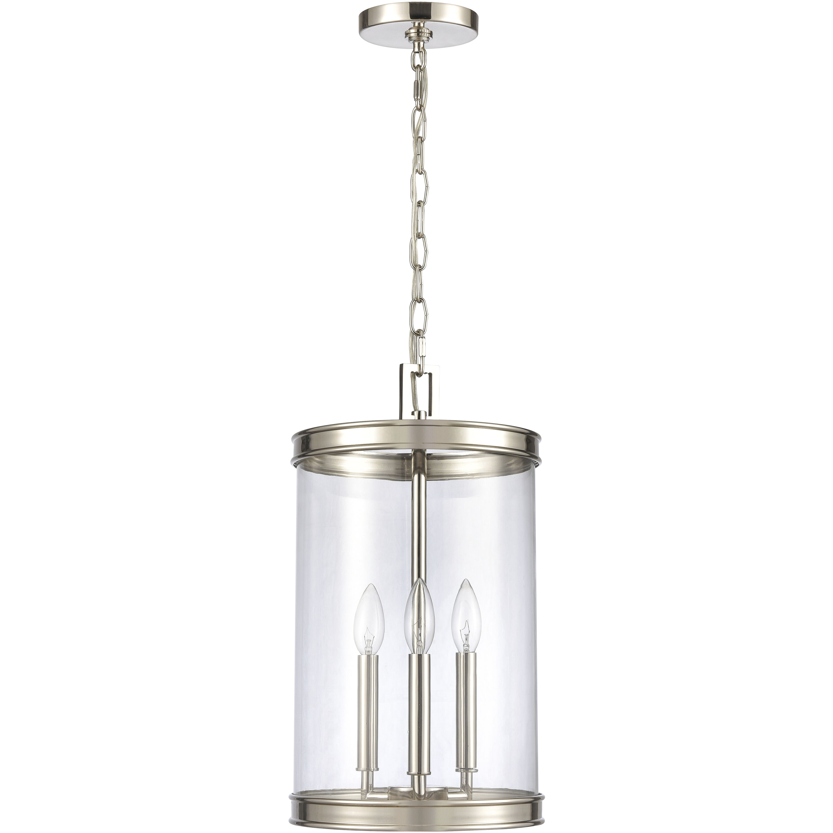 Mendoza 3 Light 10.25 inch Polished Nickel Pendant Ceiling Light