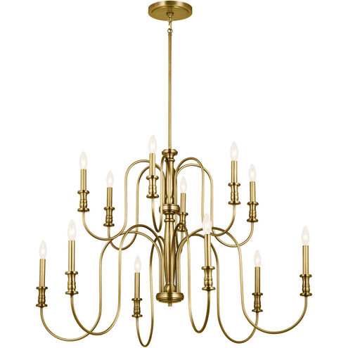 Homestead Karthe 12 Light 42 inch Natural Brass Chandelier Ceiling Light, Karthe