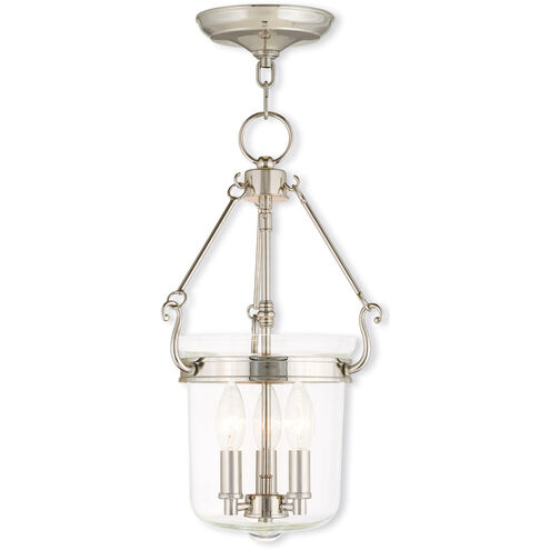 Rockford 3 Light 11 inch Polished Nickel Pendant Ceiling Light