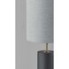 Dean 31 inch 100.00 watt Black Poplar Wood with Antique Brass Accent Table Lamp Portable Light