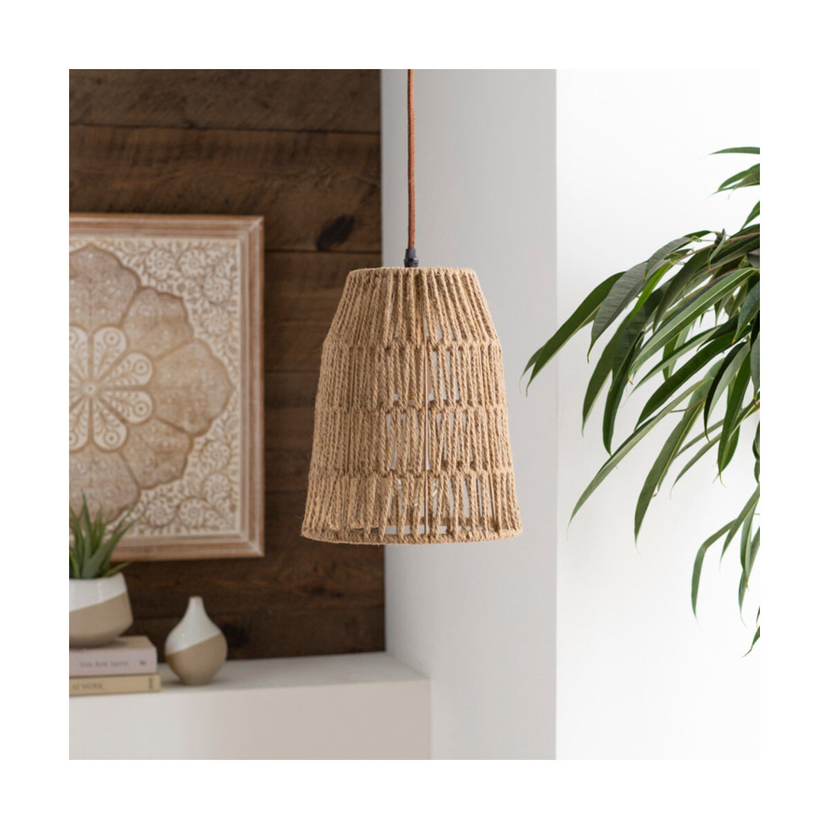 Manning 1 Light 9 inch Natural Pendant Ceiling Light