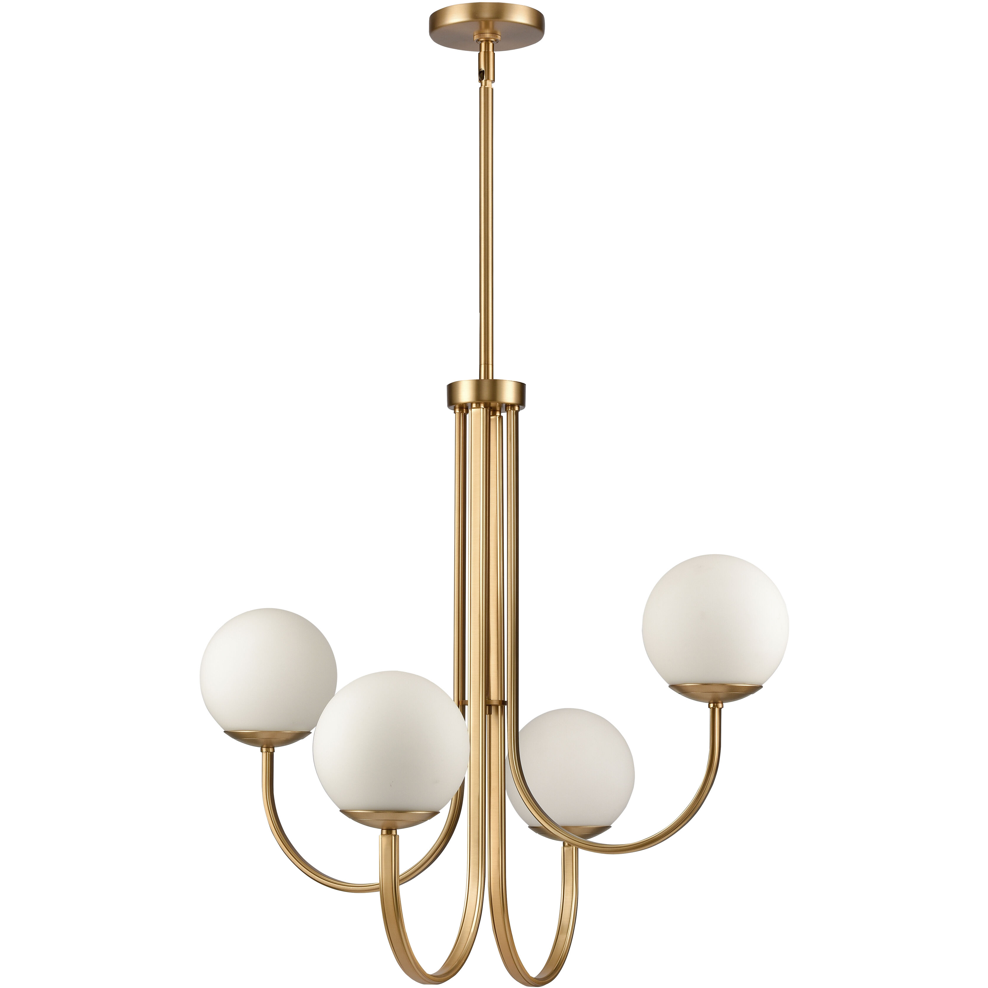 Caroline 4 Light 26 inch Brushed Gold Chandelier Ceiling Light