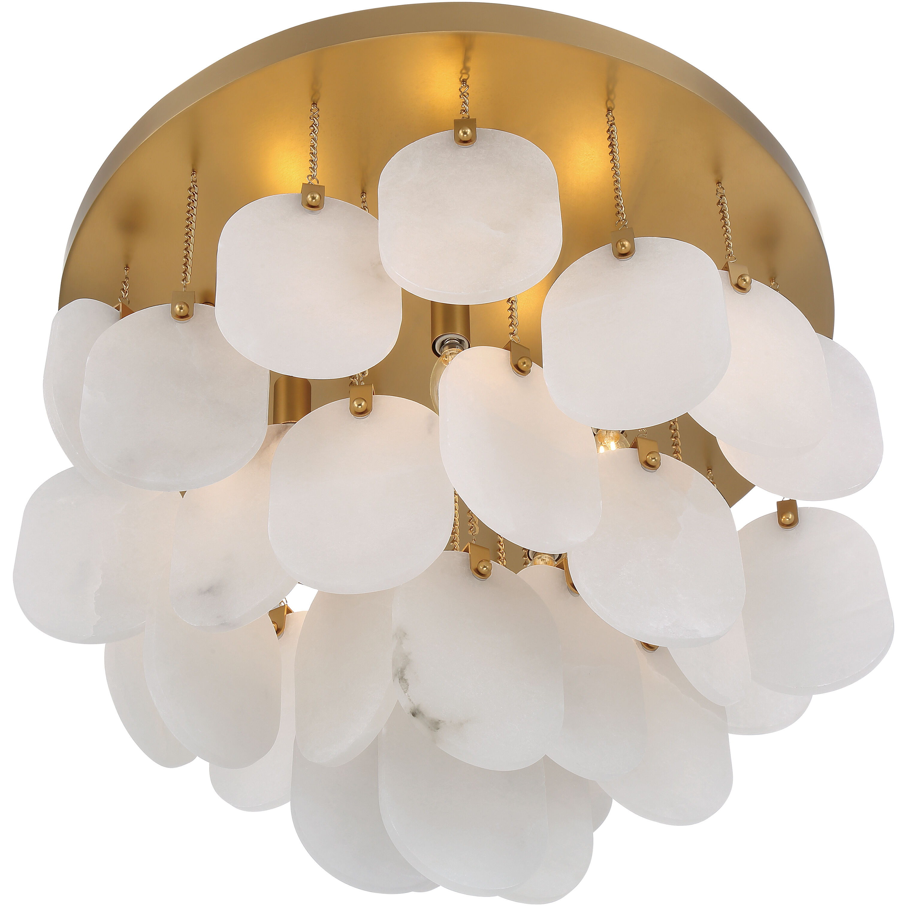 Velisse 5 Light 23.75 inch Legacy Brass Flush Mount Ceiling Light
