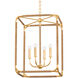 Laurenceston 4 Light 18.25 inch Gold Leaf Indoor Lantern Ceiling Light